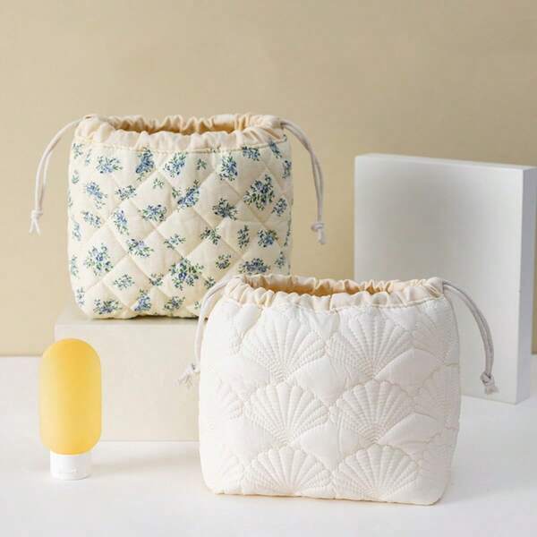 Embossed Drawstring Makeup Bag, Large Capacity Drawstring Makeup Bag, Multi-Functional Storage Bag. Also Includes A Toiletry Bag, Coin Purse, Large Capacity Square Makeup Bag, Skincare Bag, Toiletry Bag, Travel Essentials, And Dormitory Essentials.